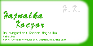 hajnalka koczor business card